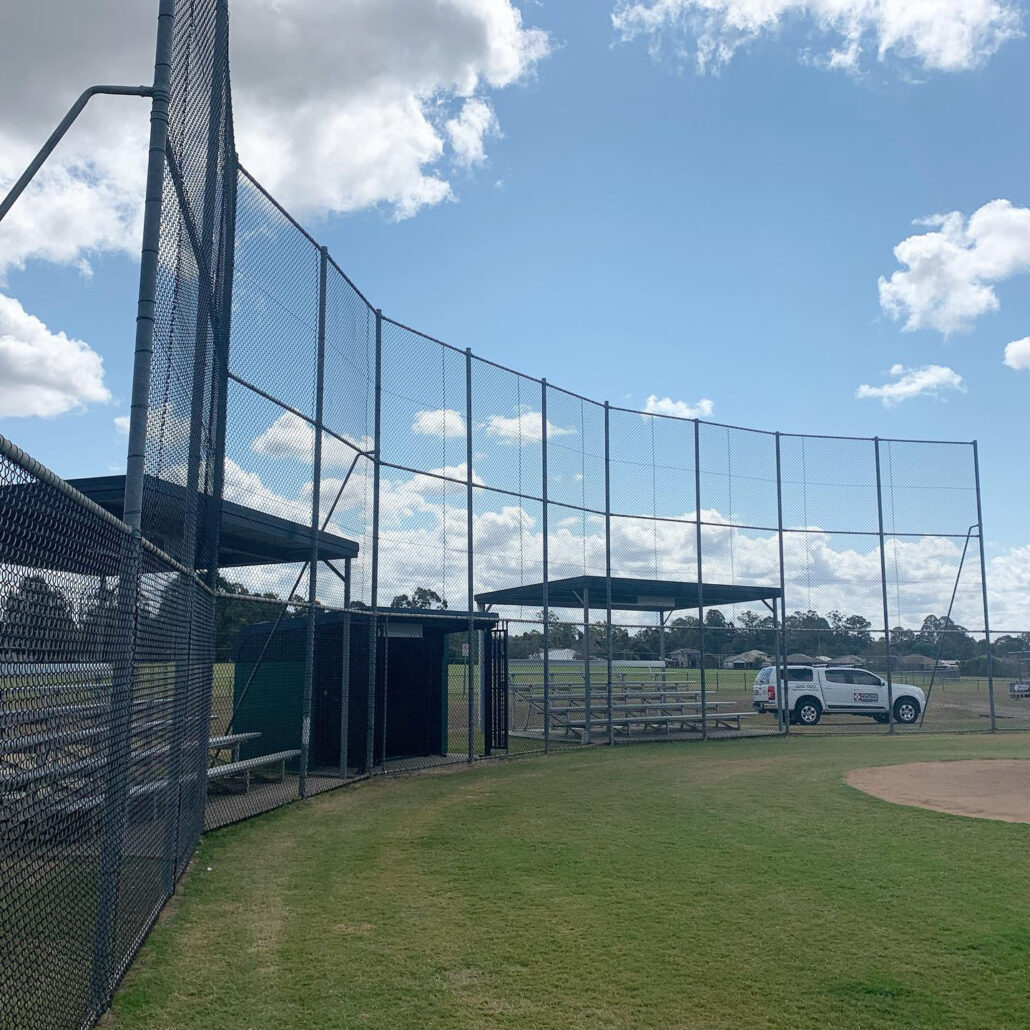 Chainwire fencing for a baseball field